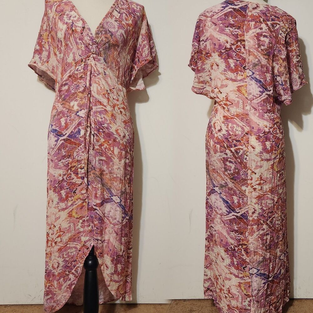 Show Me Your Mumu Lightweight Rayon Maxi Dress SZ S Beach Resort Boho festival
